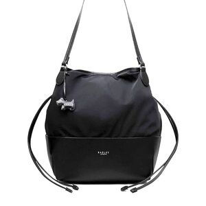 RADLEY LONDON Black Dane Park Large Drawstring Scottie Tote Bag